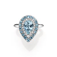 Anneau Polello Femme ELEGANTIA in Platine Acquamarina GOCCIAAN/1